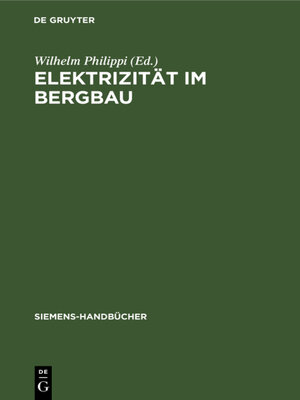 cover image of Elektrizität im Bergbau